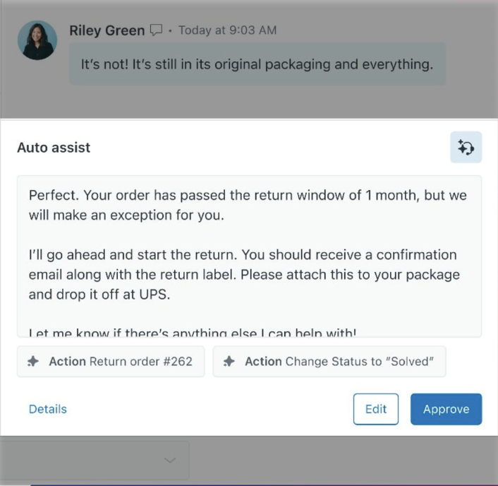 Faster Support with AI Example