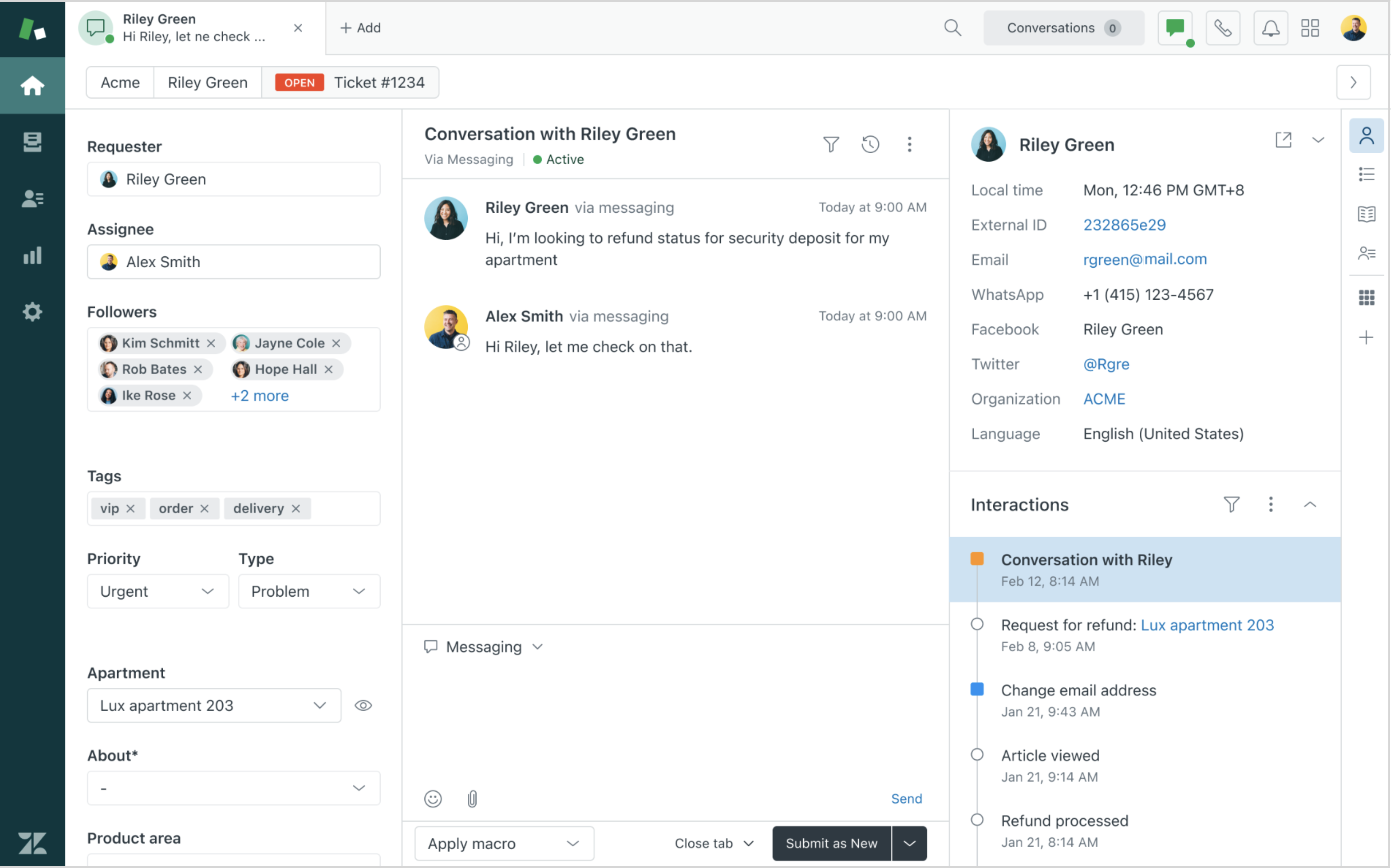 Zendesk Dashboard